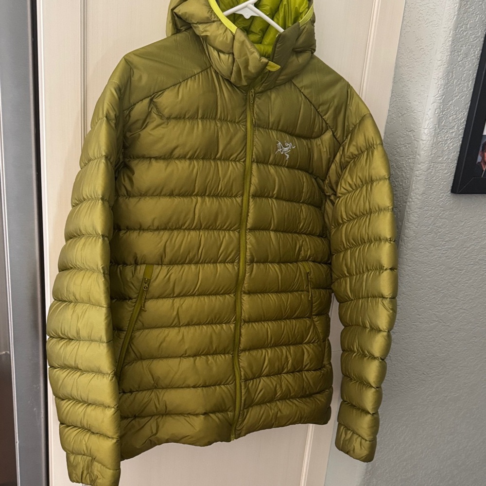Arc'teryx Men's Cerium Green Hooded Puffer Jacket